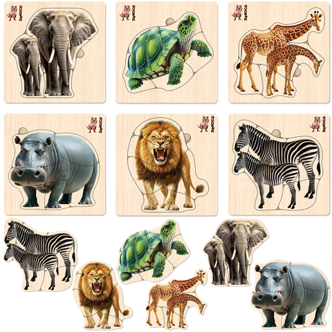 Wooden Montessori Puzzle Set for Toddlers