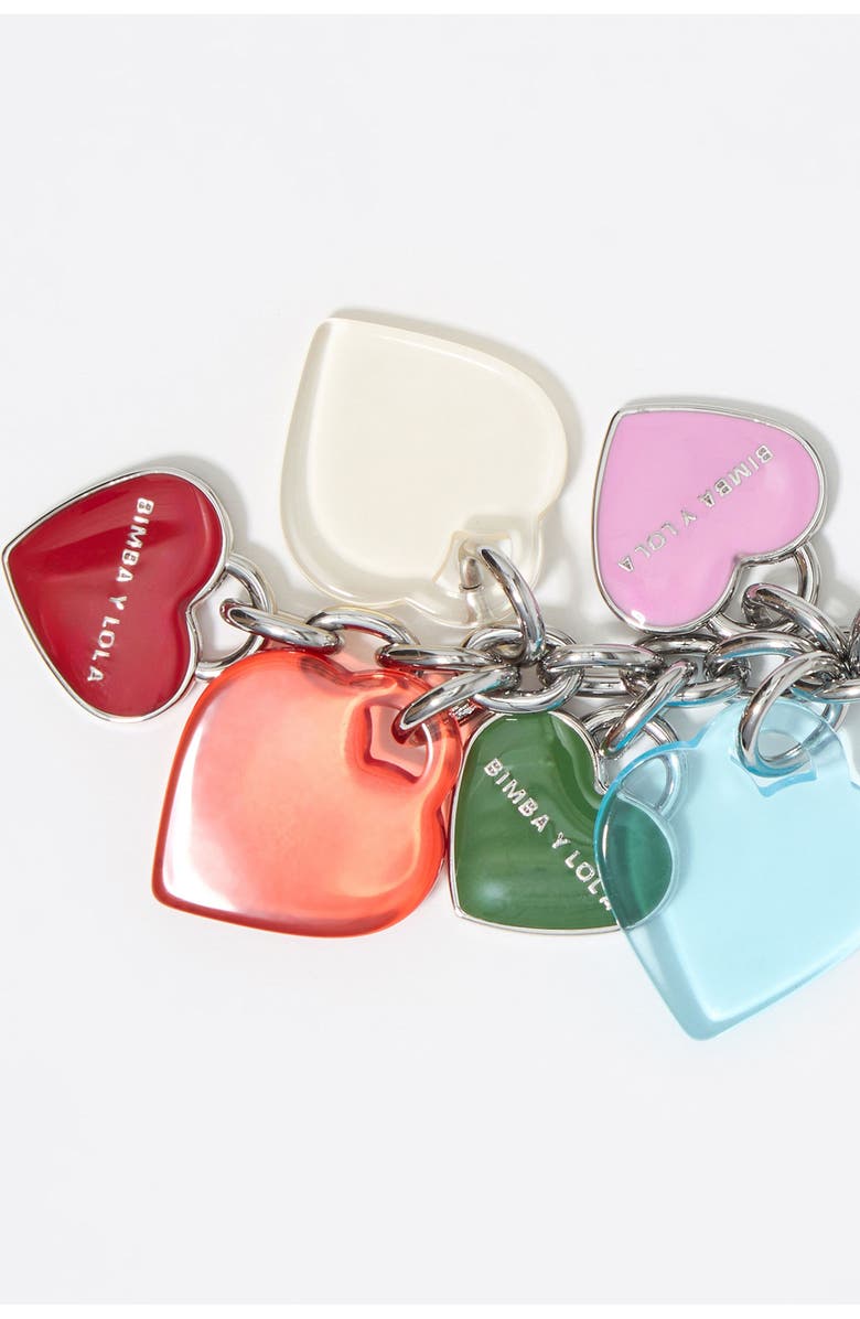 Bimba y Lola Hearts key ring, Alternate, color, Pink