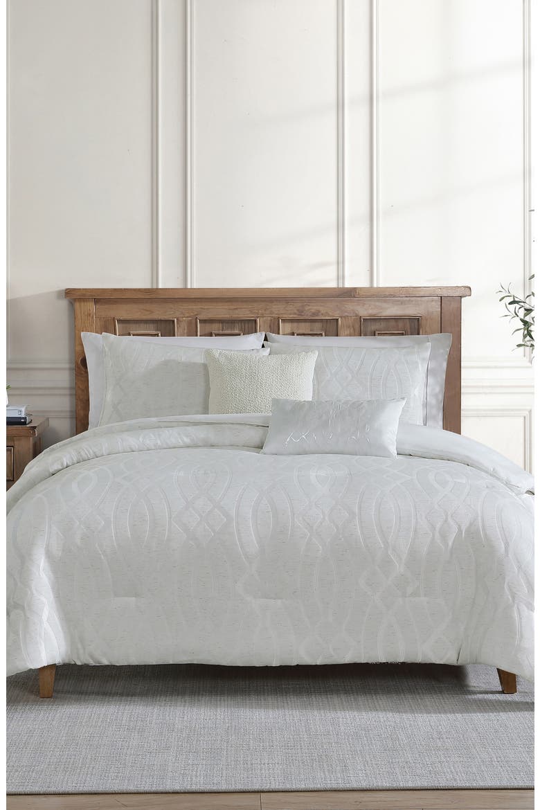 Trellia 5-Piece King Comforter Set, Alternate, color, MARSHMALLOW