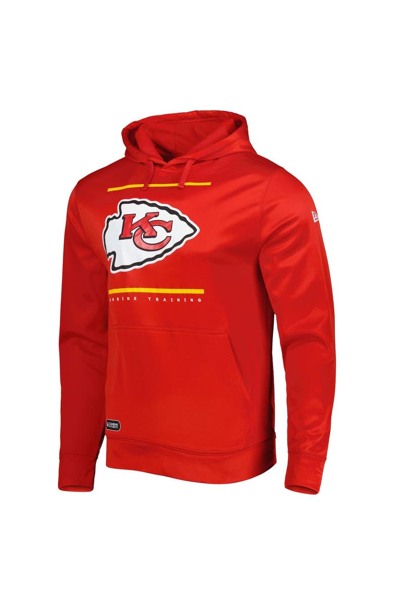 New Era Men's New Era Red Kansas City Chiefs Combine Authentic Split Defense Pullover Hoodie, Alternate, color,