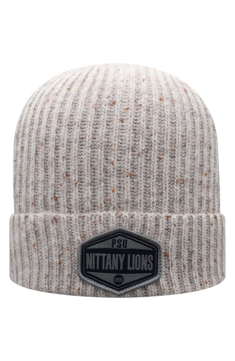 TOP OF THE WORLD Men's Top of the World Gray Penn State Nittany Lions Alp Cuffed Knit Hat, Main, color, 