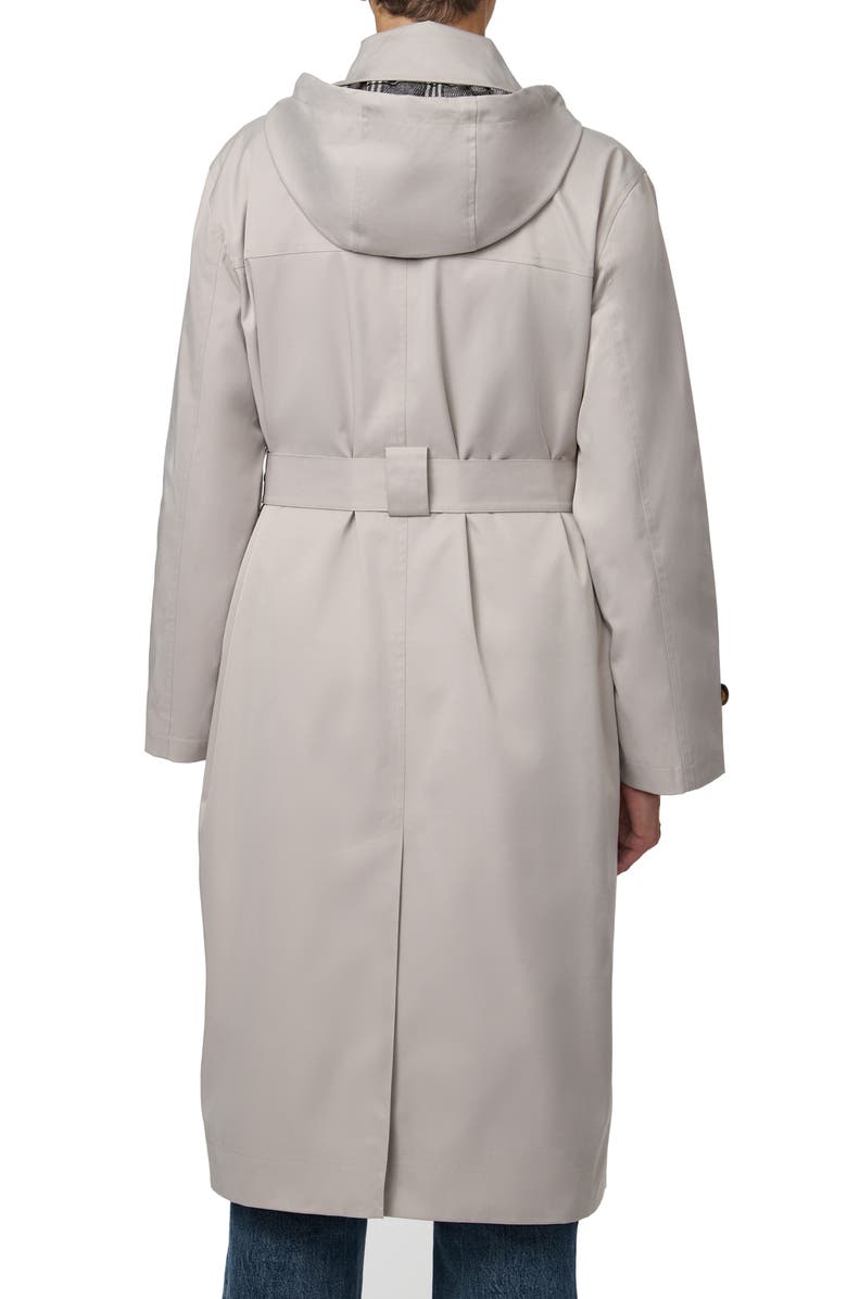 Bernardo Hooded Functional Raincoat, Alternate, color, Ash