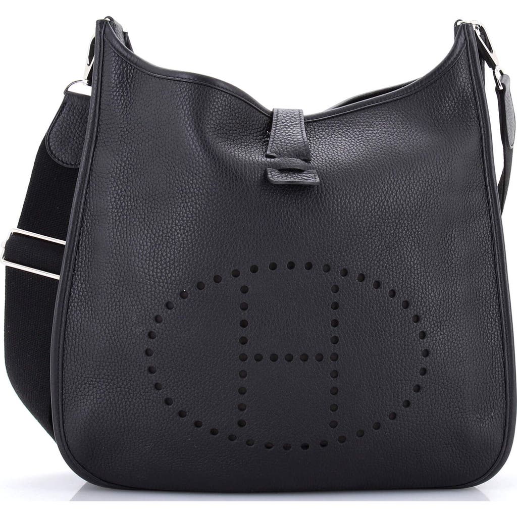 Pre-owned Hermes Hermes Evelyne Bag Gen Iii Clemence Gm In Black