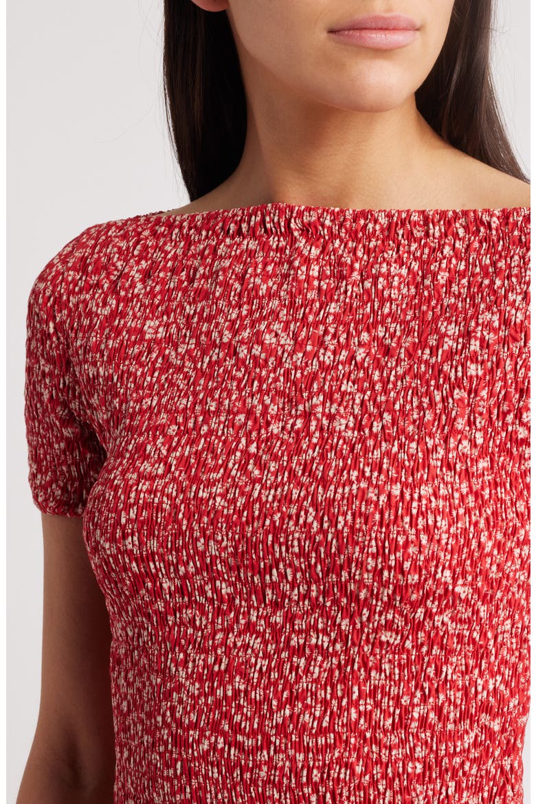 Deboni Smocked Peplum Top, Alternate, color, ALLURA FLORAL - RED