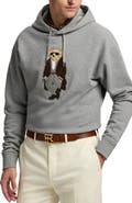 Ralph Lauren Purple Label Felpa Bear Appliqué Cotton & Cashmere Hoodie