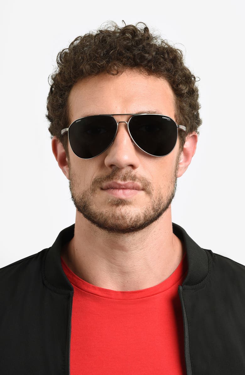 Carrera Eyewear x Ducati Carduc 67mm Oversize Aviator Sunglasses, Alternate, color, Matte Dark Ruth/ Grey