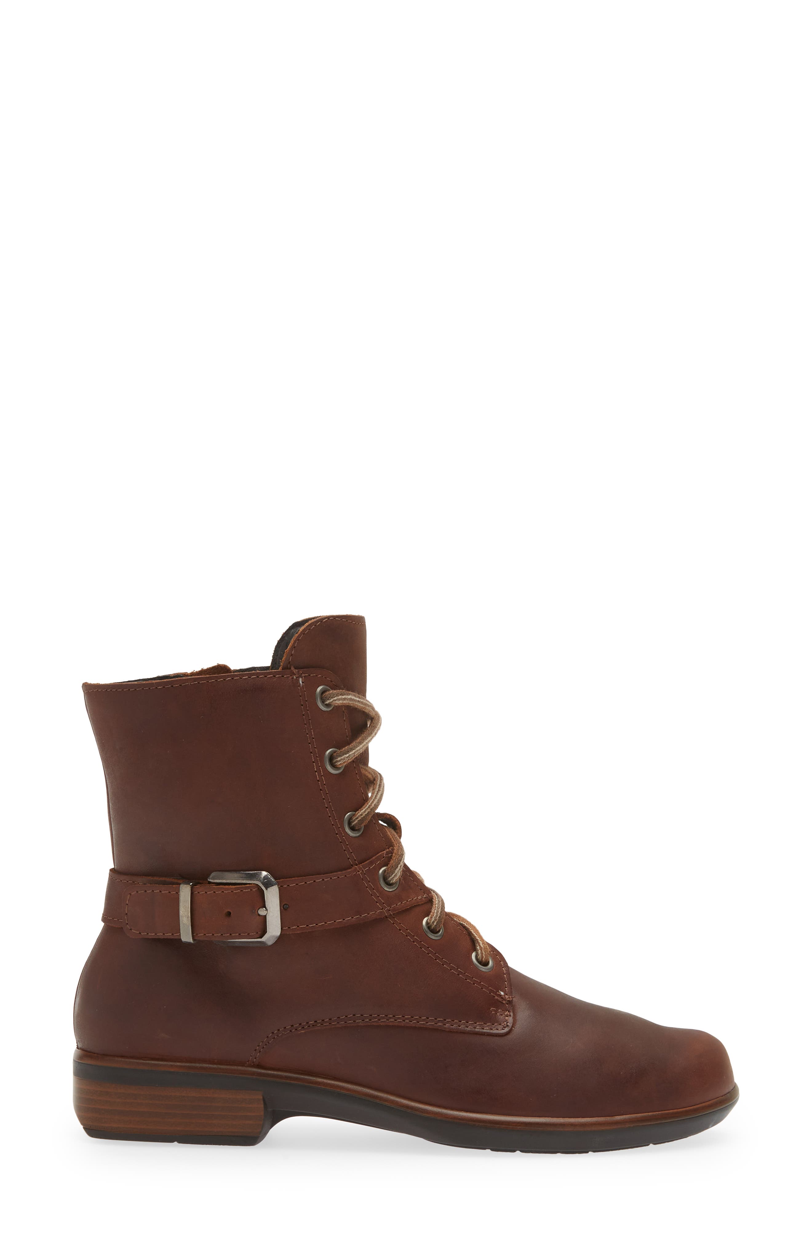 Naot Alize Zip Combat Boot, Alternate, color, Soft Cognac Leather