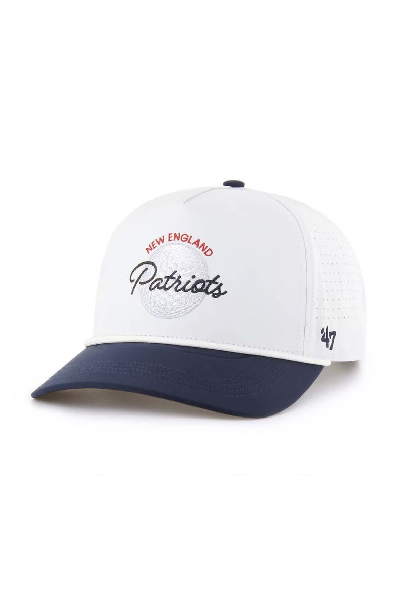 '47 Men's '47 White/Navy New England Patriots Gimmie Golf Hitch Rope Adjustable Hat, Alternate, color, 