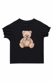 Kids' Teddy Bear Puff Sleeve Graphic T-Shirt