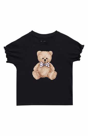 Kids' Teddy Bear Puff Sleeve Graphic T-Shirt