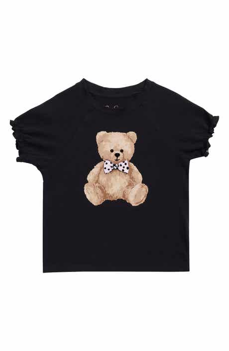 Kids' Teddy Bear Puff Sleeve Graphic T-Shirt
