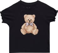 Jessica Simpson Kids' Teddy Bear Puff Sleeve Graphic T-Shirt