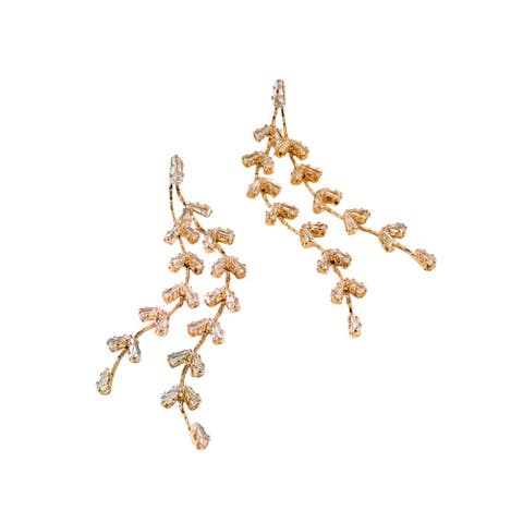 Graceful Willow Zircon Dangle Earrings