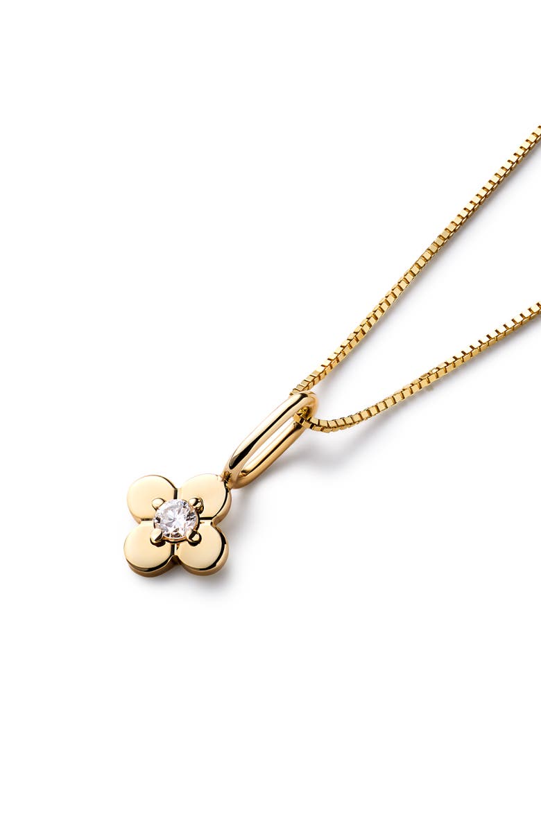 Ana Luisa Solid Yellow Gold - Flower Charm Necklace, Alternate, color, 