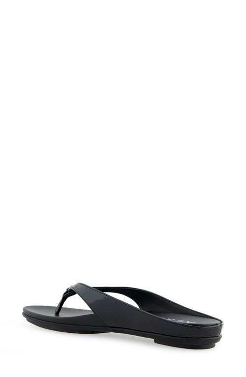 Shop Aerosoles Fisher Sandal In Black Patent Faux Leather