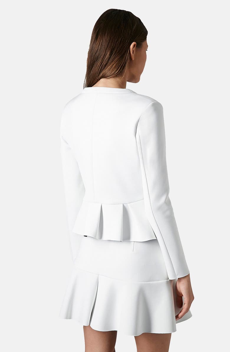 Topshop Bonded Peplum Jacket, Alternate, color, 