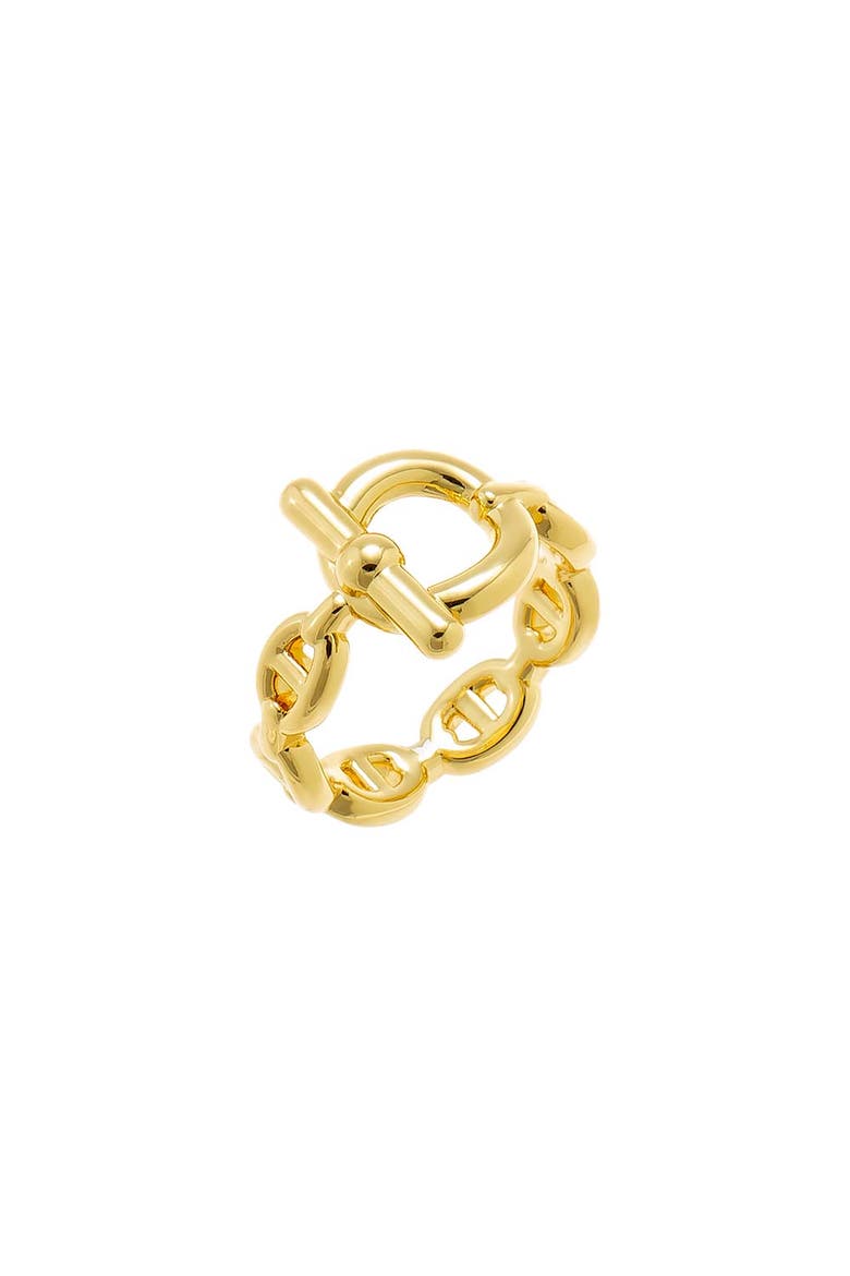Bold Toggle Chain Link Ring, Main, color, Gold