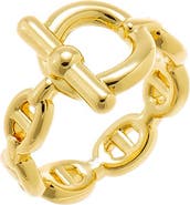 BY ADINA EDEN Bold Toggle Chain Link Ring