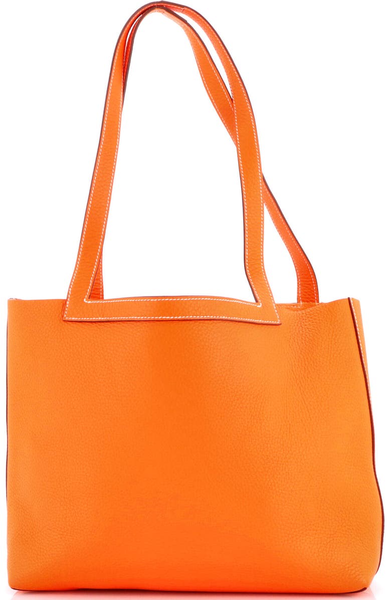 Pre-Owned Hermes Cabasellier Tote Clemence 31, Main, color, Orange Minium