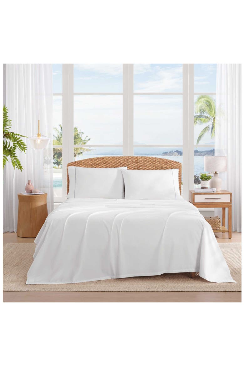 Boardwalk Cotton Percale Sheet Set, Alternate, color, WHITE