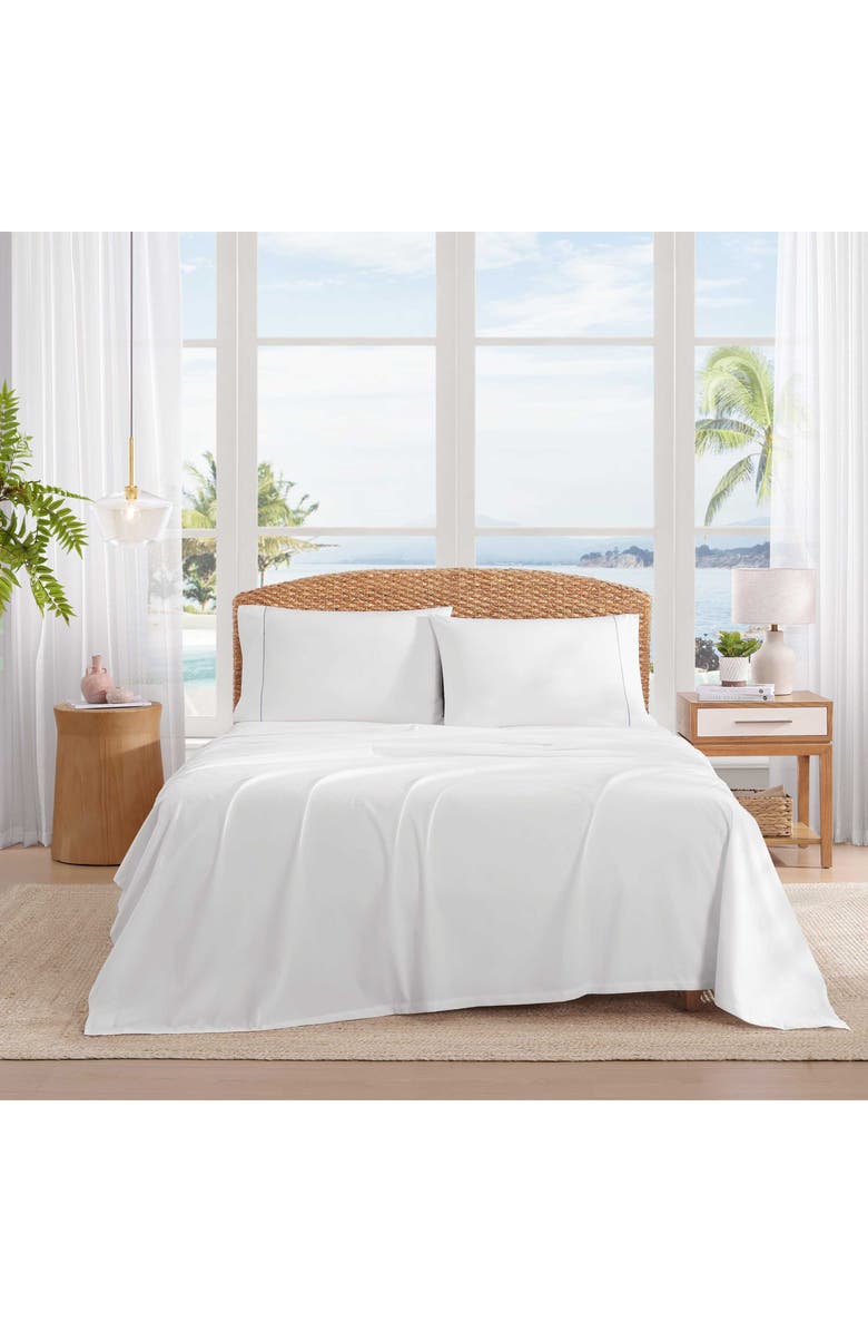 Tommy Bahama Boardwalk Cotton Percale Sheet Set, Alternate, color, White
