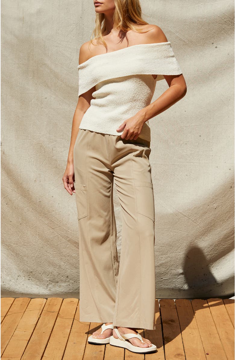 CRESCENT Off Shoulder Sweater Knit Top, Alternate, color, 