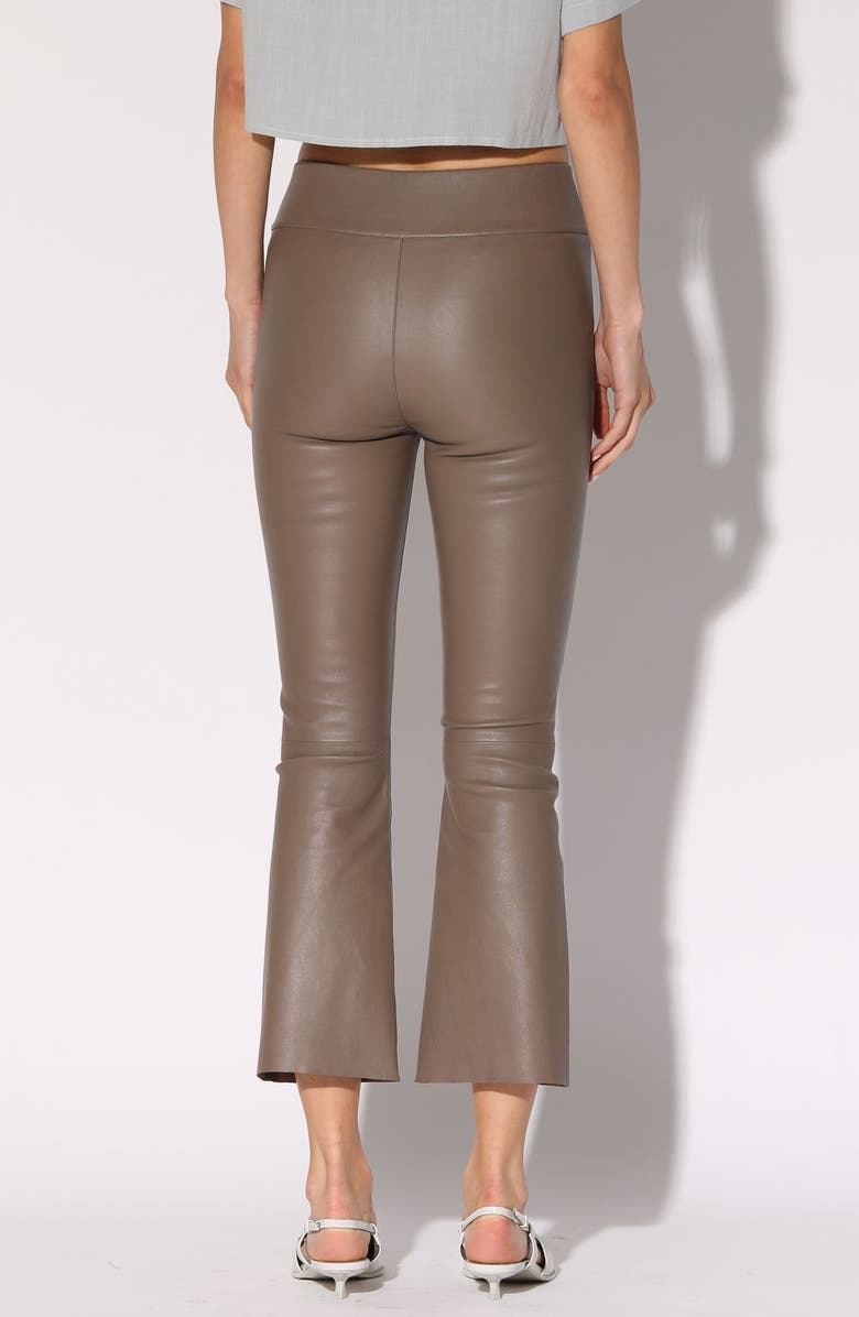 Walter Baker Luisa Leather Crop Flare Leg Pants, Alternate, color, Sand