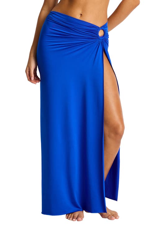 Mythos Ring Detail Cover-Up Maxi Skirt
