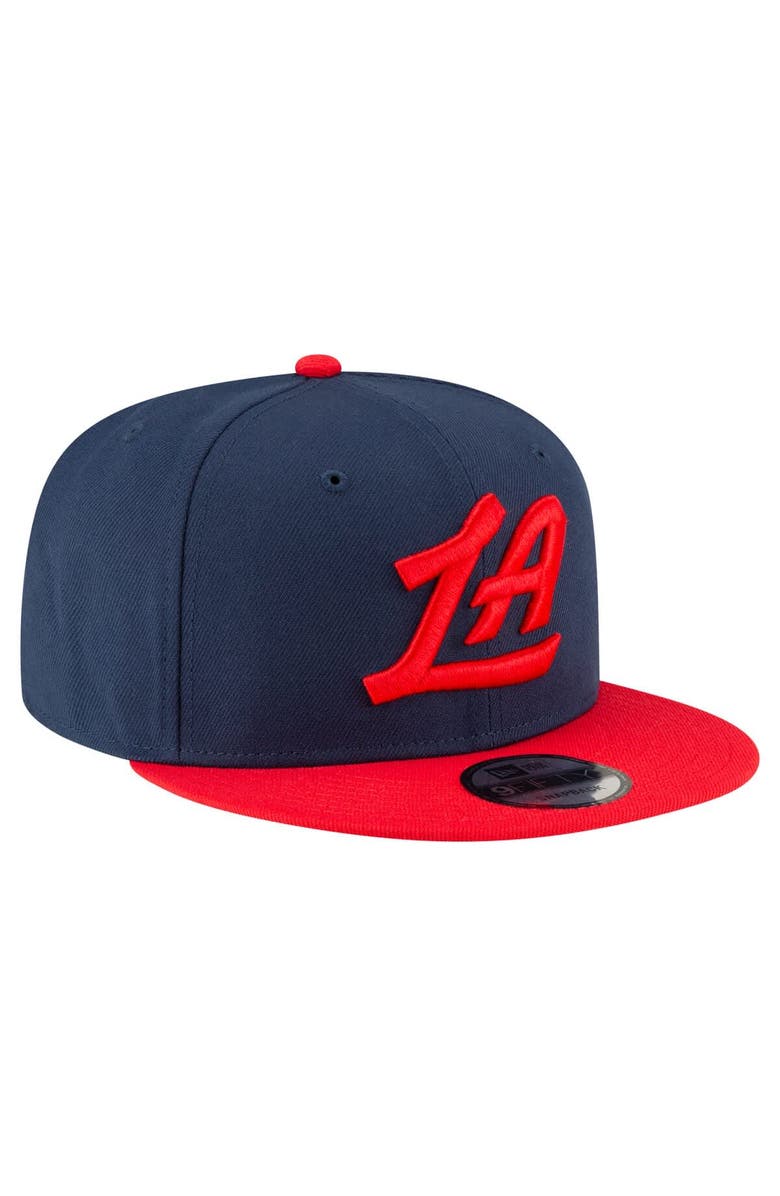 New Era Men's New Era Navy/Red LA Clippers 2-Tone 9FIFTY Snapback Hat, Alternate, color, 