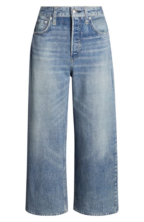 RAG & BONE RAG & BONE MIRAMAR ANDI HIGH WAIST ANKLE WIDE LEG COTTON TERRY SWEATPANT JEANS