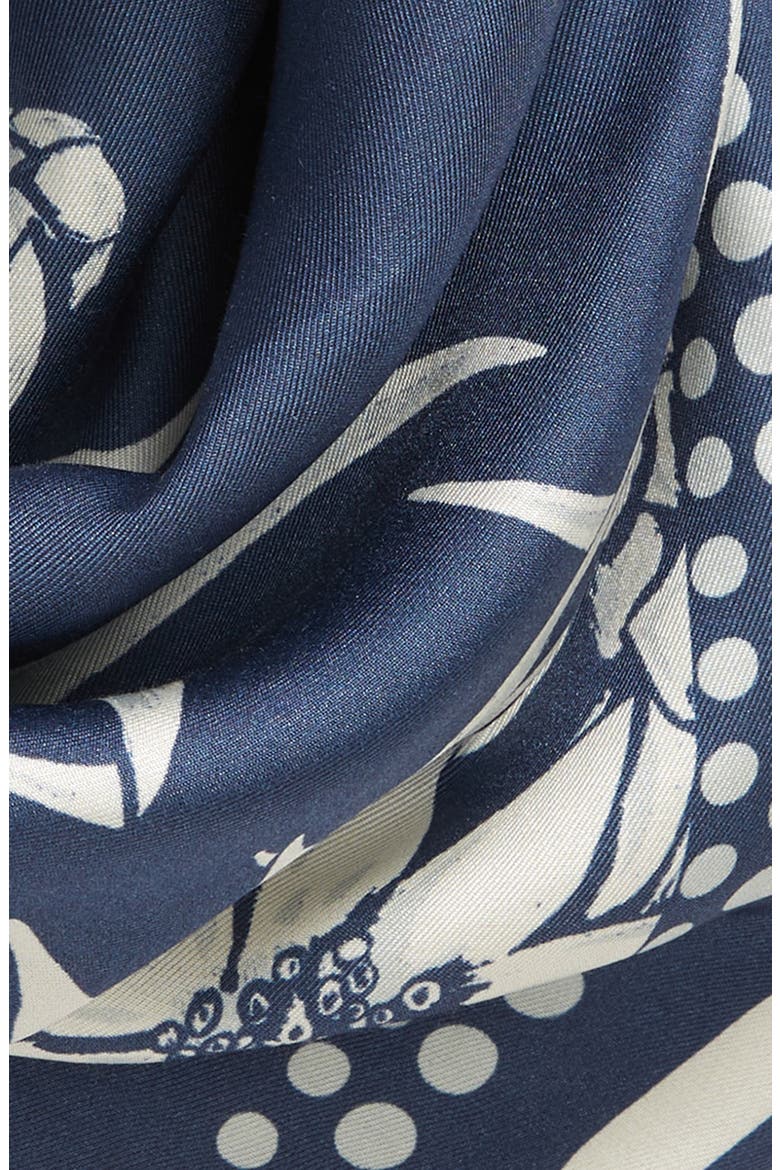 Pineapple Floral Silk Blend Bandana, Alternate, color, PNAPLFLIND