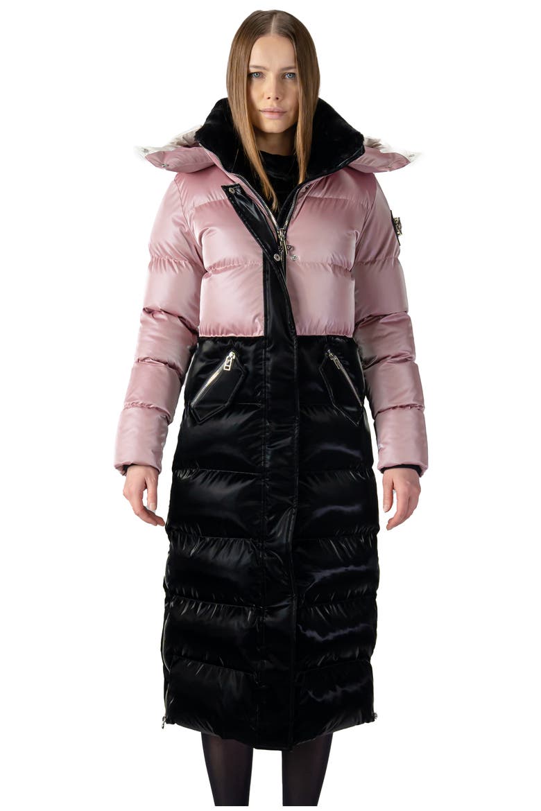 Women's Bird of Paradise Quilted Coat, Main, color, ARTIC ROSE ALL WET BLACK
