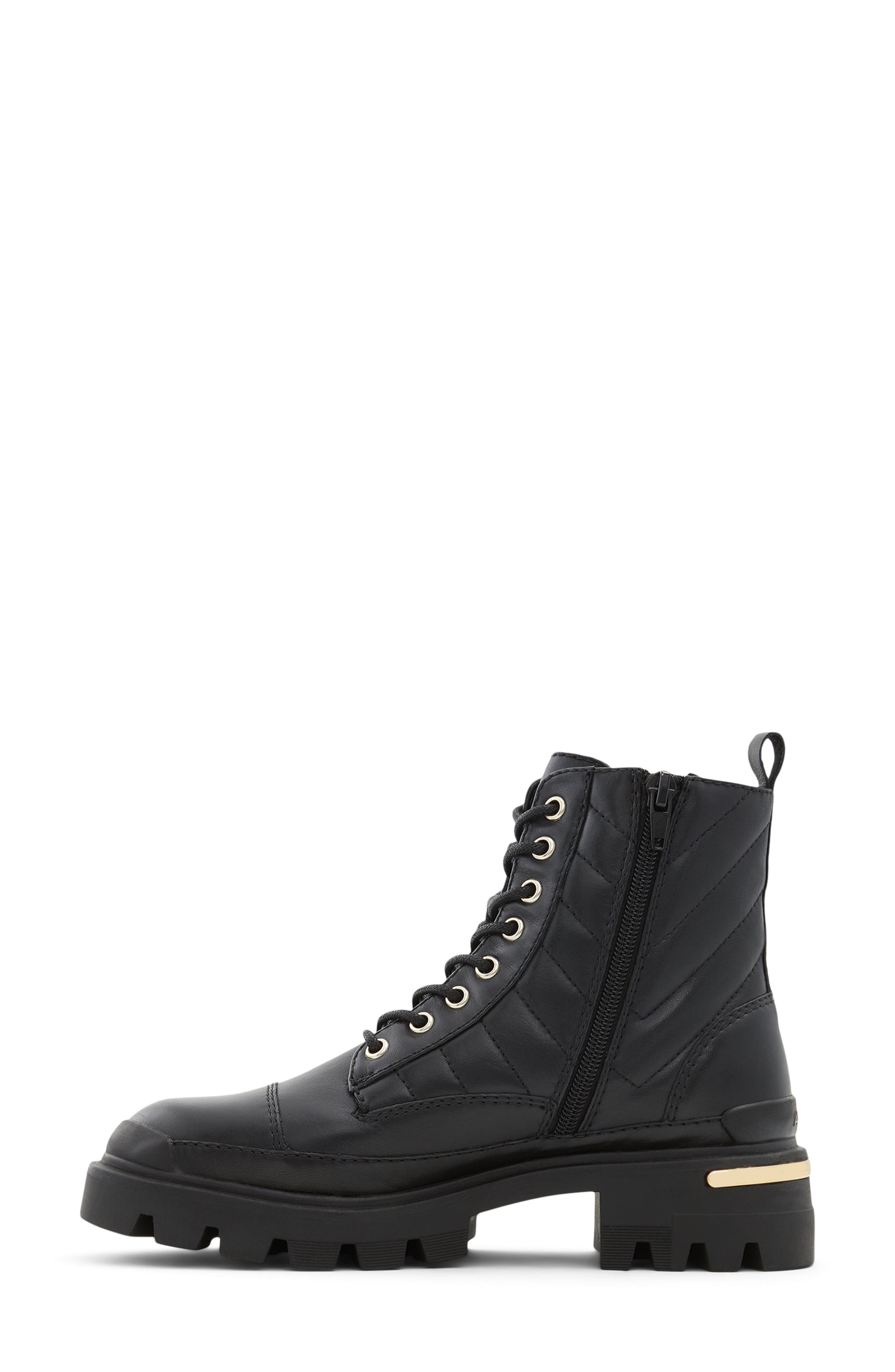 ALDO Quilt Combat Boot, Alternate, color, 