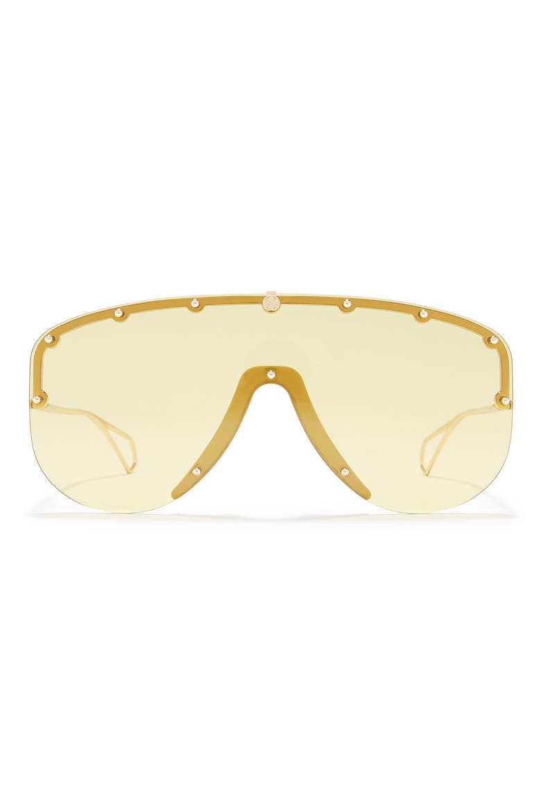 99mm Shield Sunglasses, Main, color, GOLD GOLD YELLOW/ MUS