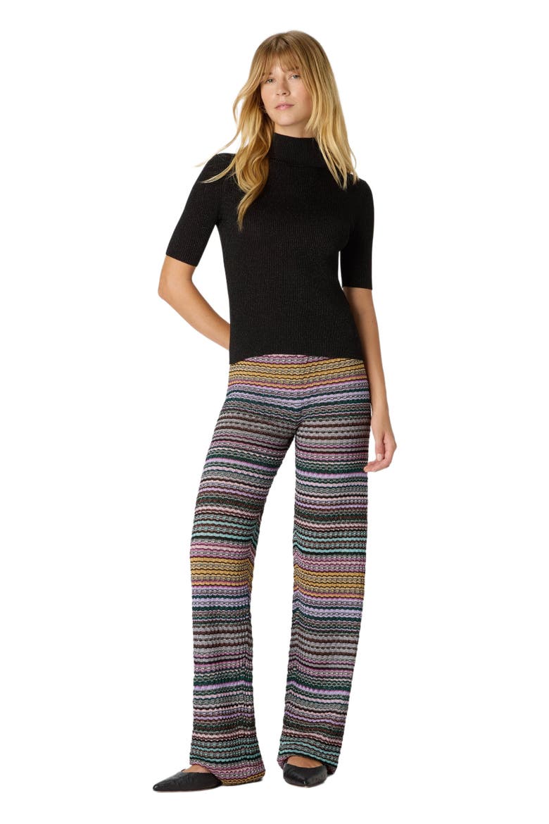 Straight Long Pants With Stripes, Main, color, Multicoloured