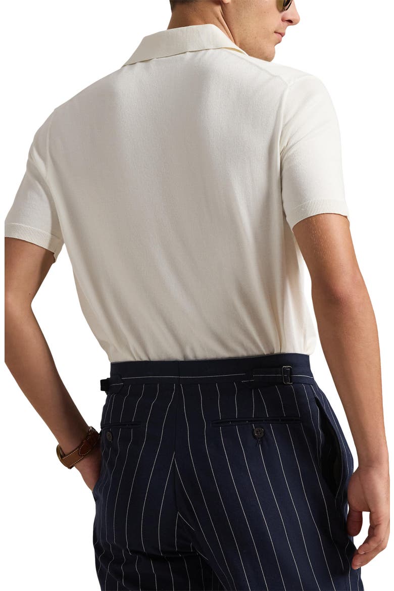 Rib Trim Cotton Polo, Alternate, color, DECKWASH WHITE