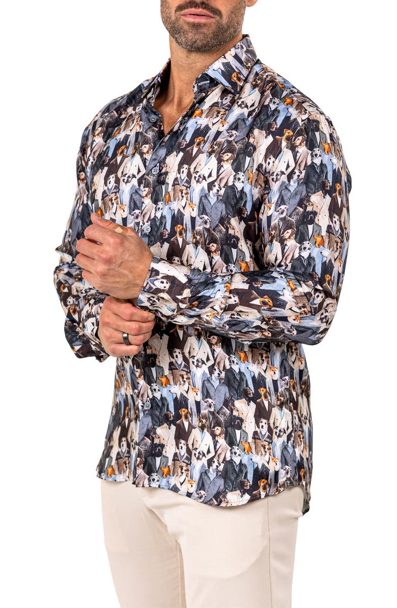 Maceoo Fibonacci Marthy Contemporary Fit Button-Up Shirt, Alternate, color, 