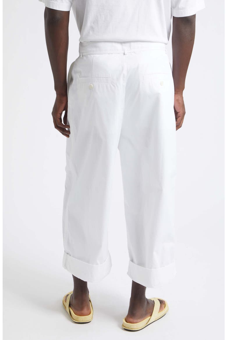 Le Pantalon Marin Belted Cotton Poplin Wide Leg Pants, Alternate, color, WHITE 100