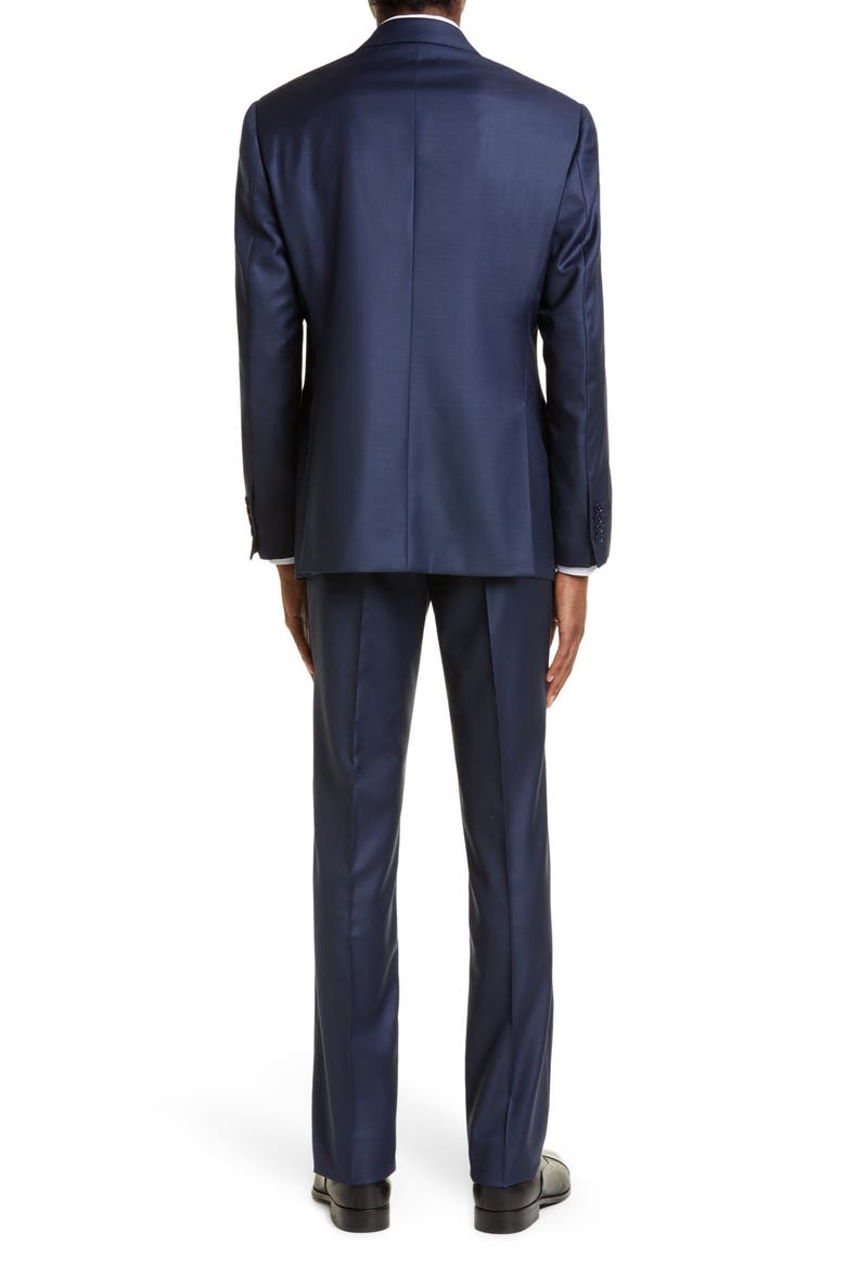 G Line Solid Blue Wool Suit, Alternate, color, SOLID DARK BLUE