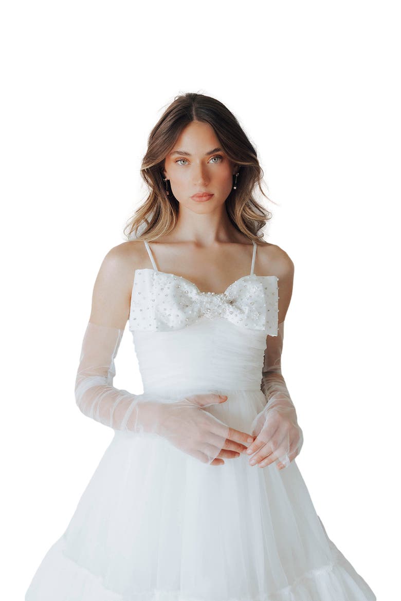 Minimalist Sheer Gloves, Main, color, Ivory