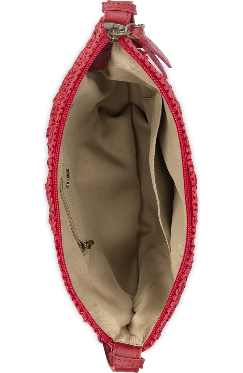 The Sak Tess Shoulder Bag Hand Crochet, Alternate, color, Scarlet Primrose Straw