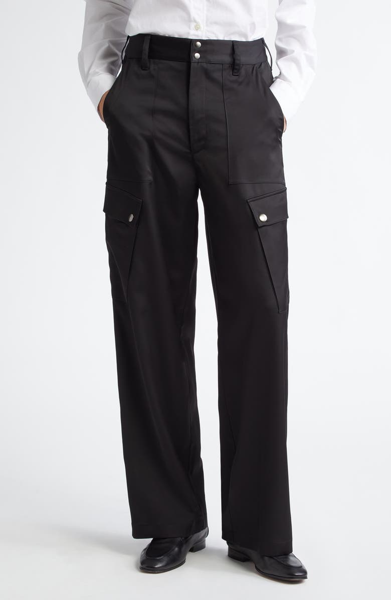 Maria McManus Snap Stretch Wide Leg Cargo Pants, Main, color, 