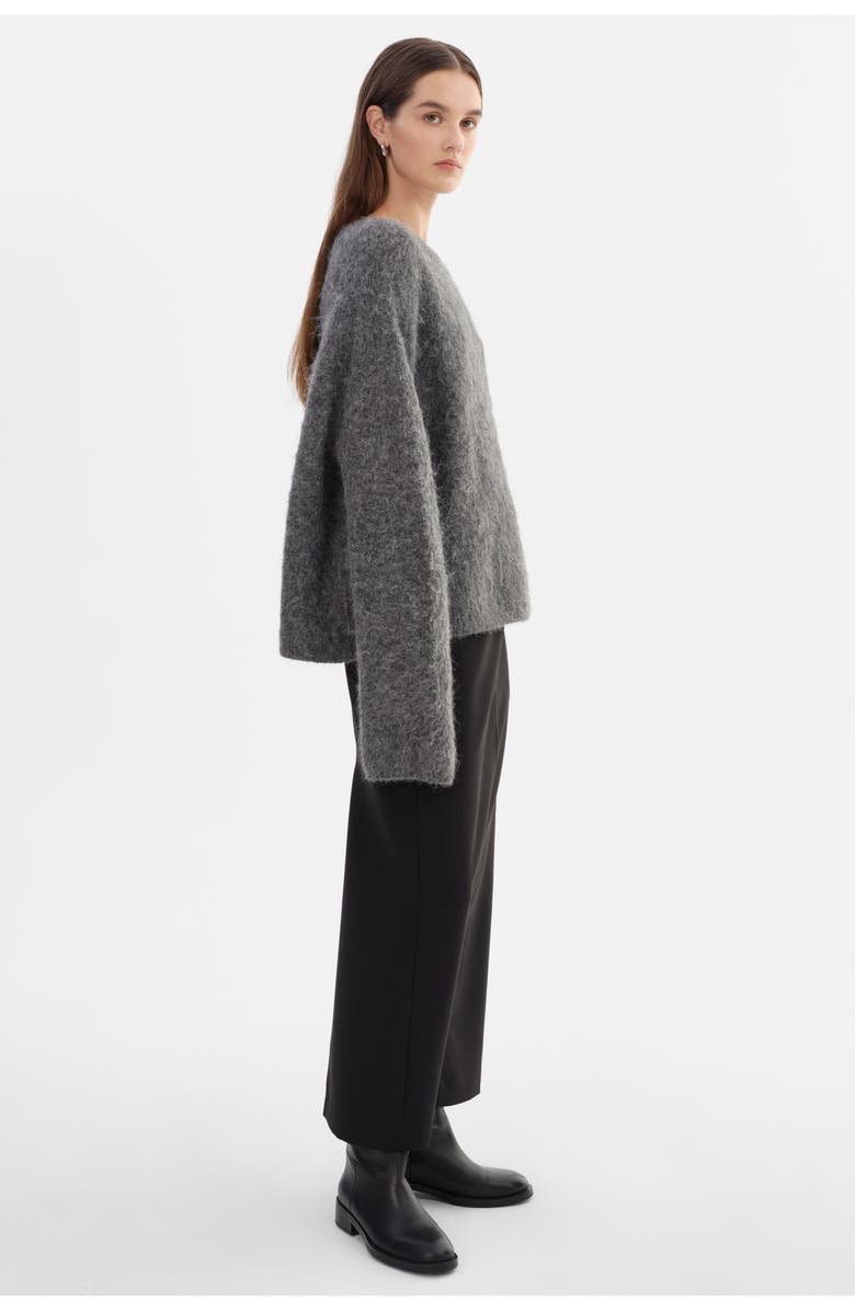 LAMARQUE Vera | Boxy Wool Sweater, Alternate, color, Heather Charcoal