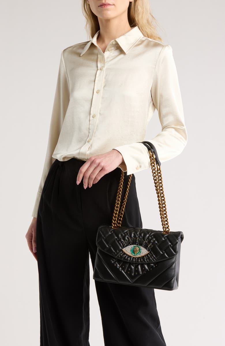 Kurt Geiger London Kensington Eye Leather Shoulder Bag, Alternate, color,