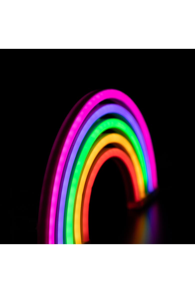 LED  Rainbow Neon Lighted Wall Art - 12"  - Mutlticolor, Alternate, color, Multi