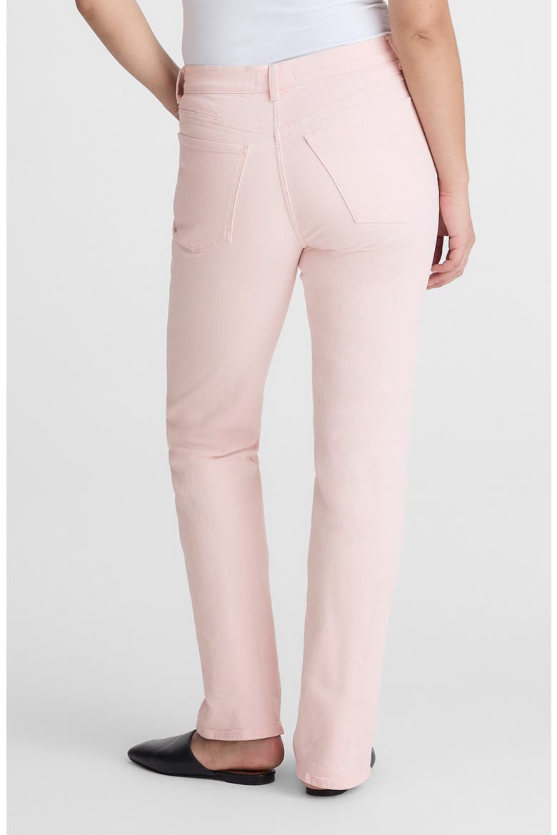 The Longline Garment Dyed High Waist Straight Leg Jeans, Alternate, color, PALE PINK