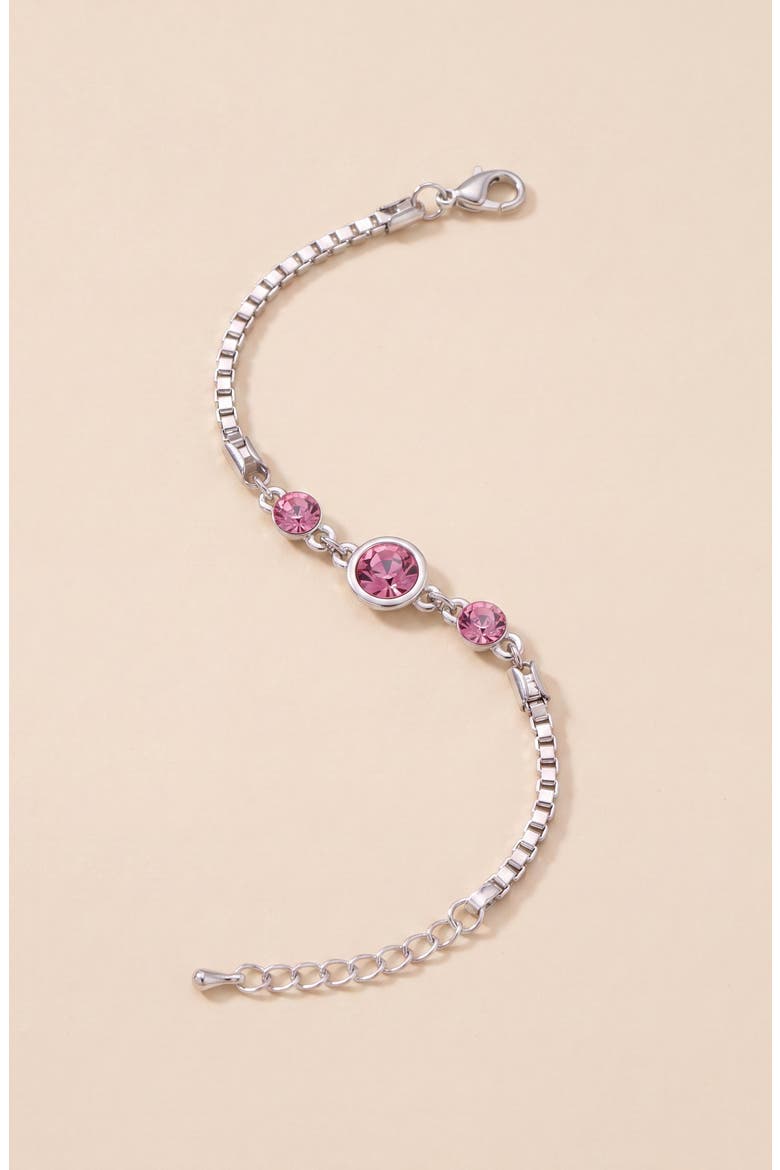 Crystal Glitter Bangle, Alternate, color, Fuchsia