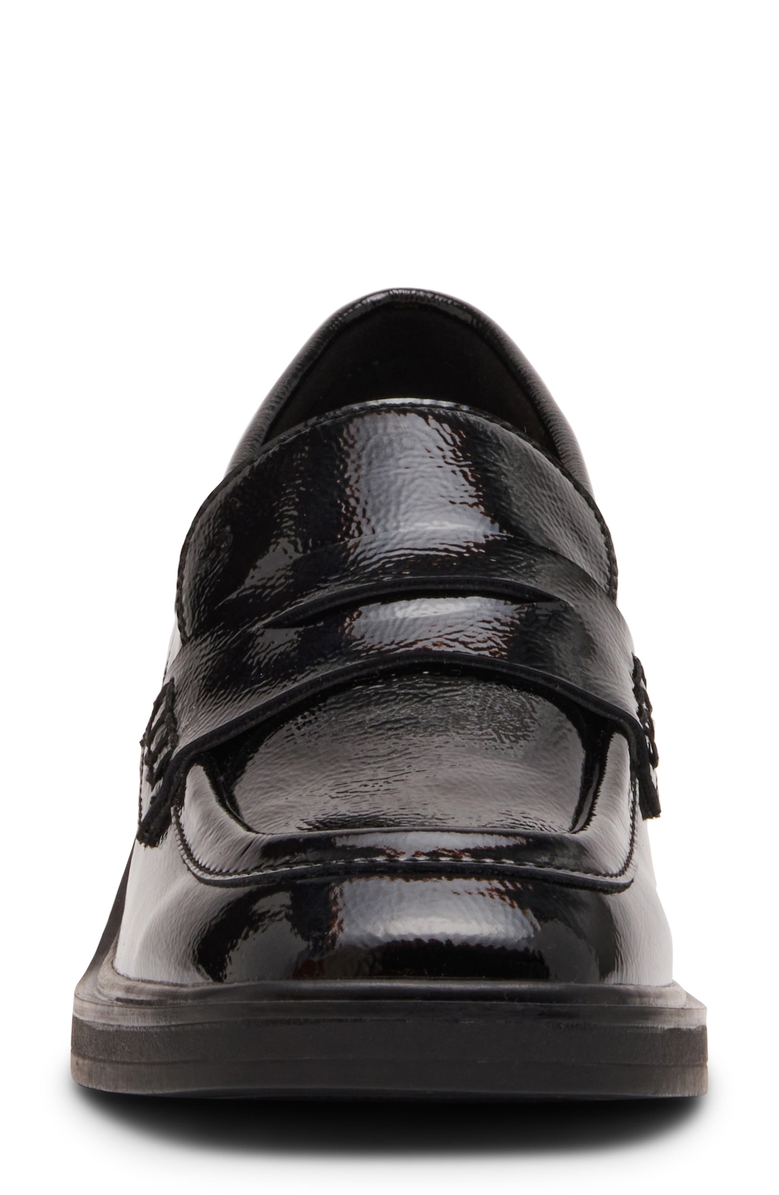 Bruna Leather Penny Loafer, Alternate, color, BLACK LEATHER