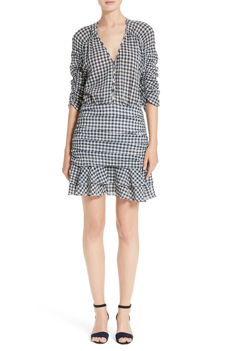 Veronica Beard Campbell Ruched Dress, Main, color,