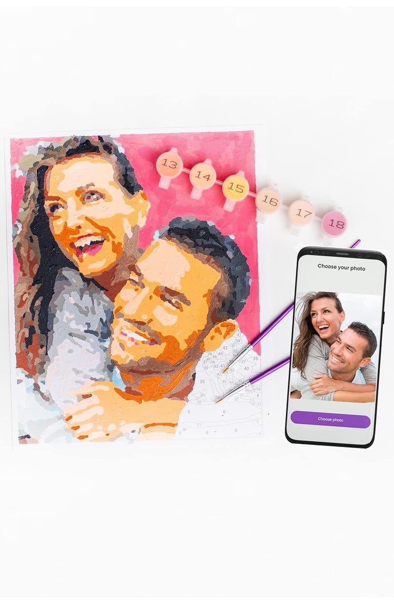 Paintable Pictures Paint Your Photo by Number Activity Set, Alternate, color, Portraits